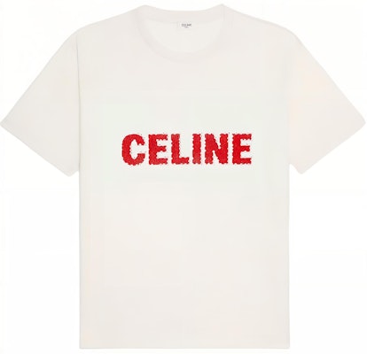 CELINE Logo Print Crew Neck Short Sleeve T-Shirt - White 2X15M671Q-01OR Buy CELINE Logo Print Crew Neck Short Sleeve T-Shirt - White 2X15M671Q-01OR