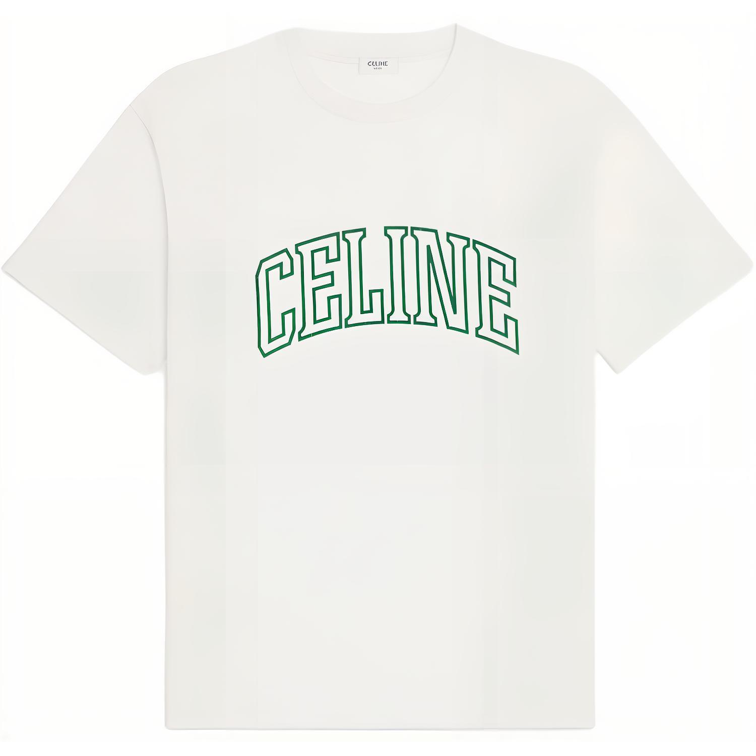 CELINE  Logo Print Crewneck T-Shirt - Off White. 2X60L671Q-01UZ 圖 2