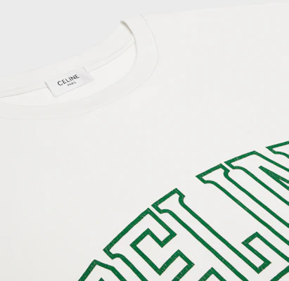 CELINE Logo Print Crewneck T-Shirt - Off White. 2X60L671Q-01UZ Shop CELINE Logo Print Crewneck T-Shirt - Off White. 2X60L671Q-01UZ