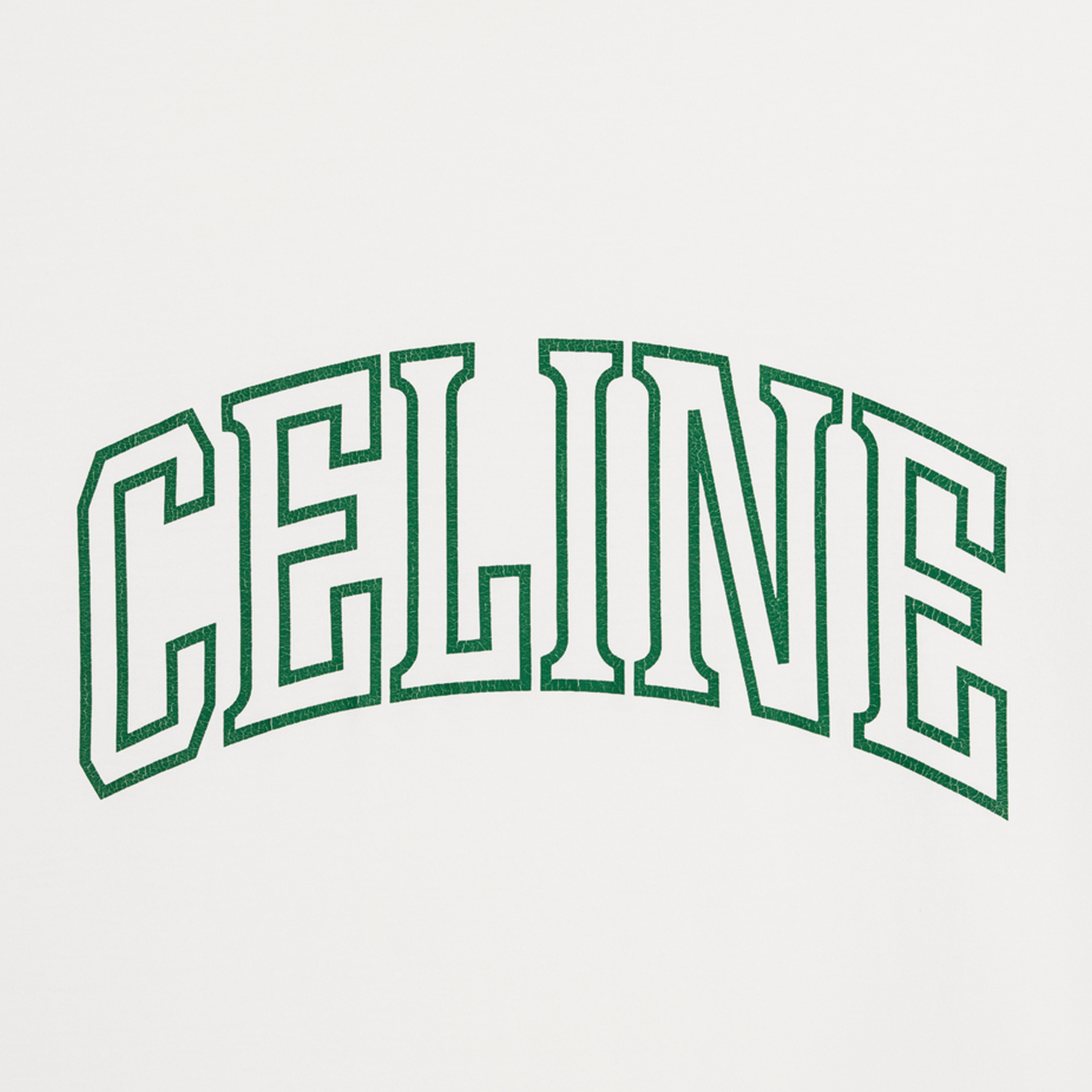 CELINE  Logo Print Crewneck T-Shirt - Off White. 2X60L671Q-01UZ 圖 5