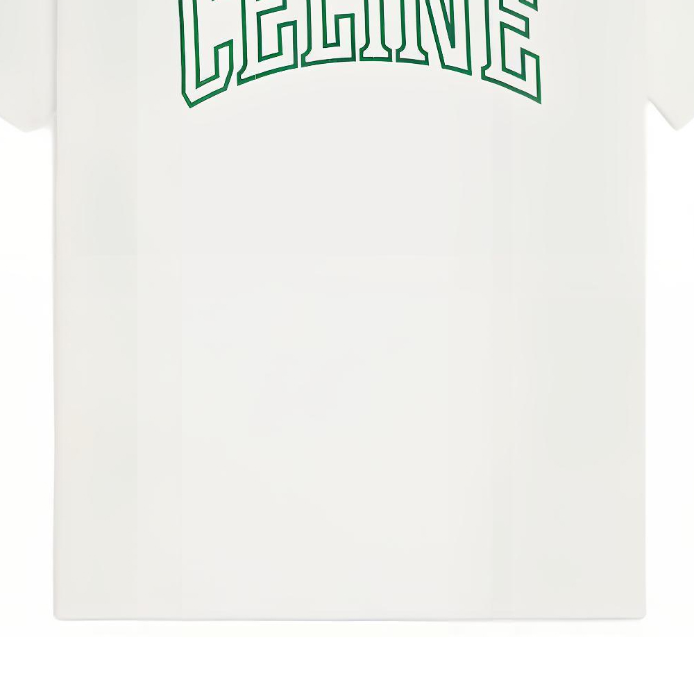 CELINE  Logo Print Crewneck T-Shirt - Off White. 2X60L671Q-01UZ 圖 7