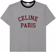 CELINE Logo Stripe Crewneck T-Shirt Grey 2X45M878Y-01AE CELINE Logo Stripe Crewneck T-Shirt Grey 2X45M878Y-01AE