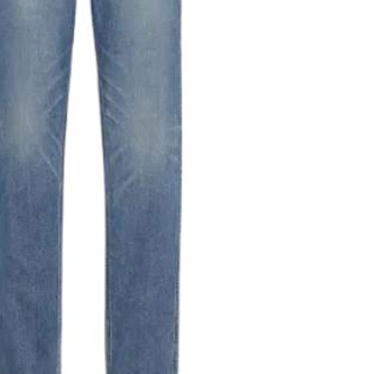 CELINE  Low-Rise Slim-Fit Washed Blue Jeans with Side Zipper Pockets. 2N120640E-07UW 圖 7