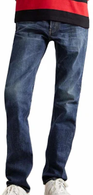 CELINE 低腰紐扣寬松牛仔褲 經典靛藍色 2N785787D-07ID Shop CELINE 低腰紐扣寬松牛仔褲 經典靛藍色 2N785787D-07ID