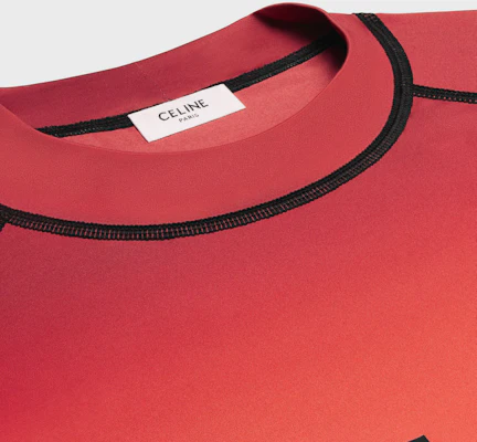 CELINE 漸層標誌印花圓領T恤 橙色 2X52M729Y-14MA Shop CELINE 漸層標誌印花圓領T恤 橙色 2X52M729Y-14MA