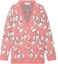 Order 思琳 粉色狗狗提花羊毛针织短袖毛衣 2A94W531Q-24BP