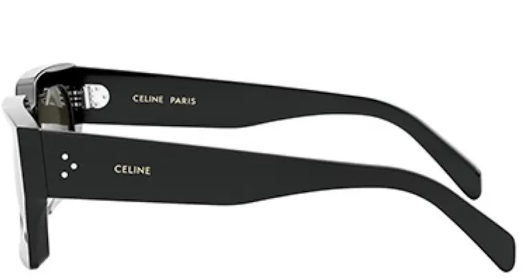 CELINE Rectangular Black Sunglasses with Logo on Temples. CL40280U01a Shop CELINE Rectangular Black Sunglasses with Logo on Temples. CL40280U01a
