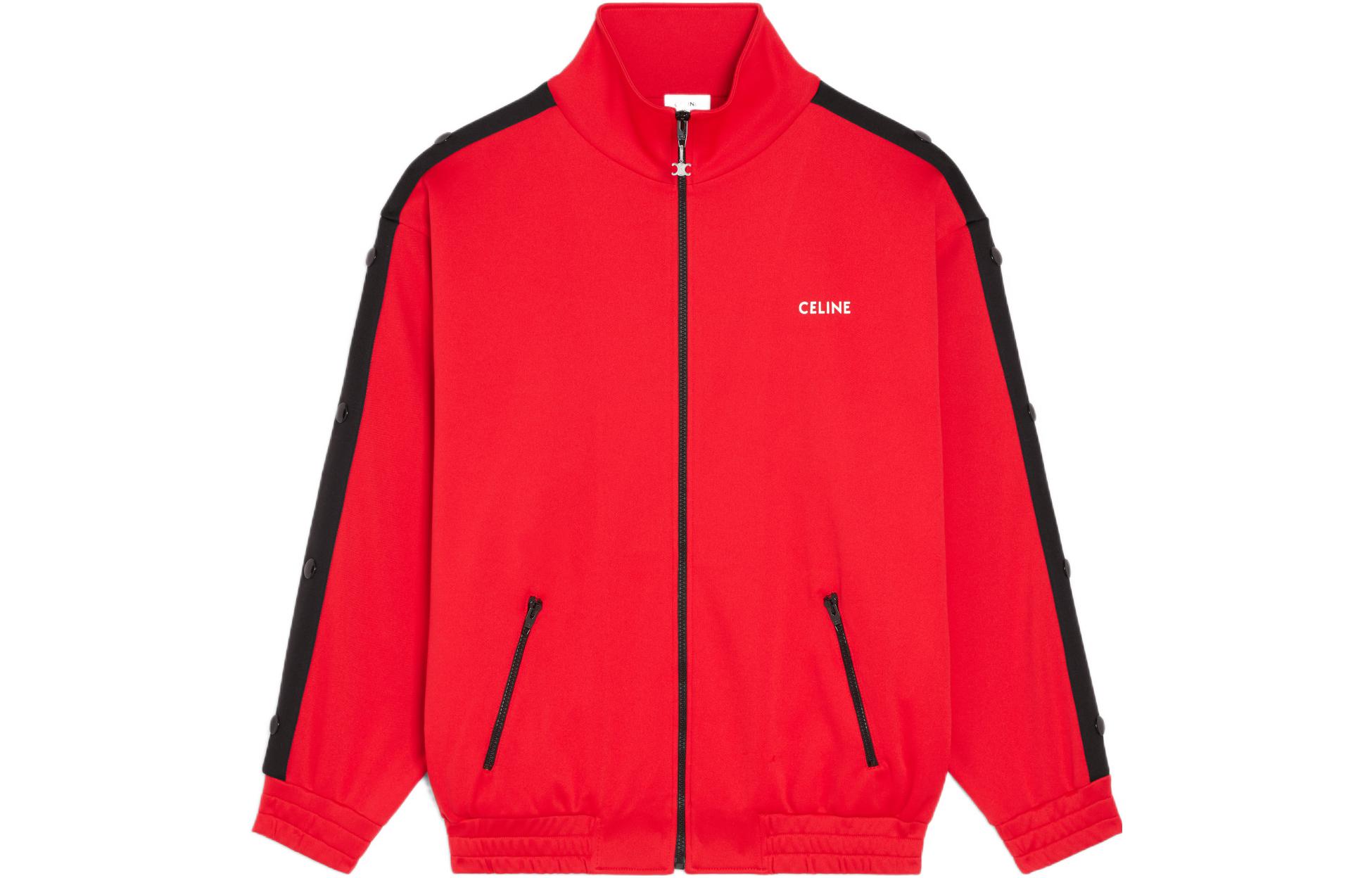 CELINE  Red Colorblock Letter Print Zip-Up Jacket. 2Y831121O-27NO 圖 2