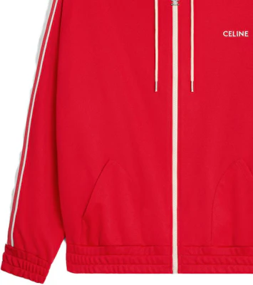 CELINE Red Striped Jacket with Embroidered Logo 2Y58B121O-27OW Details for CELINE Red Striped Jacket with Embroidered Logo 2Y58B121O-27OW