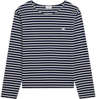 CELINE Slim Fit Striped Long Sleeve T-Shirt Black. 2X43M879Y-01WN CELINE Slim Fit Striped Long Sleeve T-Shirt Black. 2X43M879Y-01WN