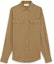 Buy セリーヌ ソリッドカラー 長袖 ボタンアップシャツ ブラウン 2C272034I-02BG