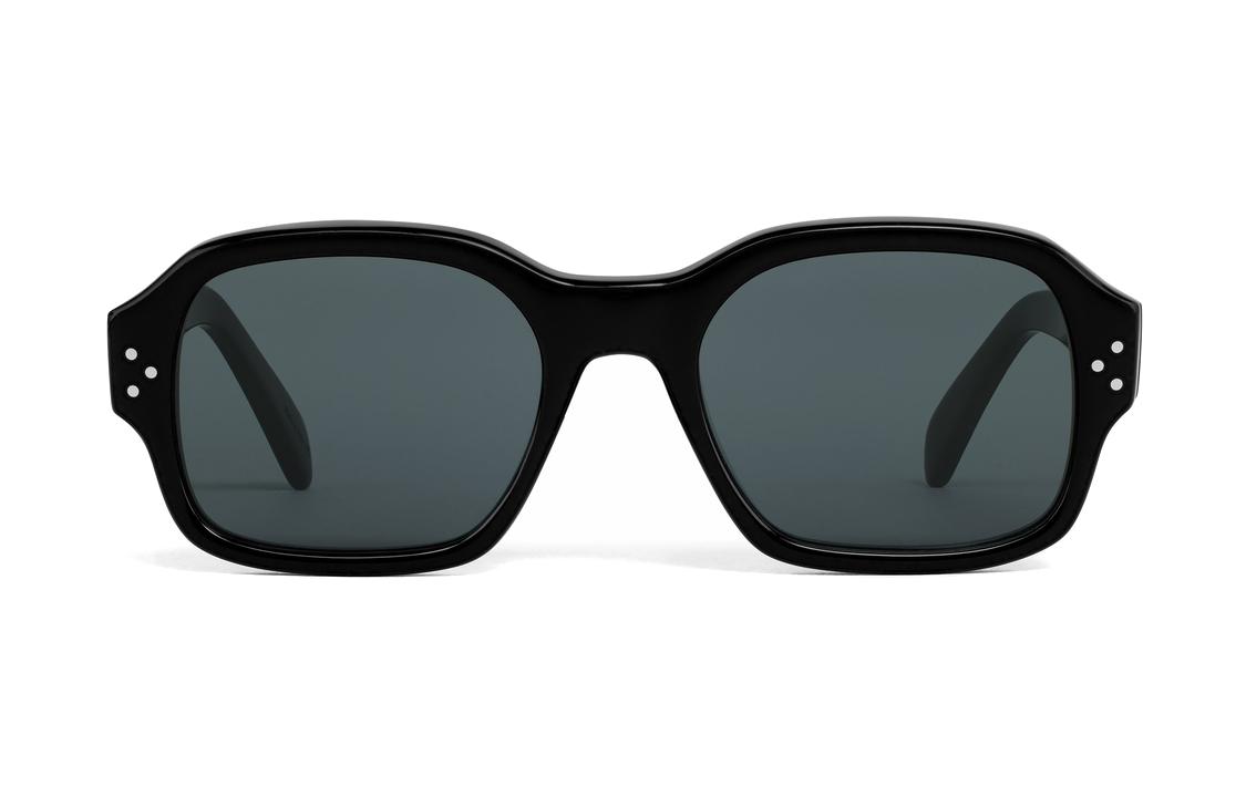 CELINE  Square Acetate Sunglasses with Logo Temples in Black. 4S266CPLB38NO 圖 3