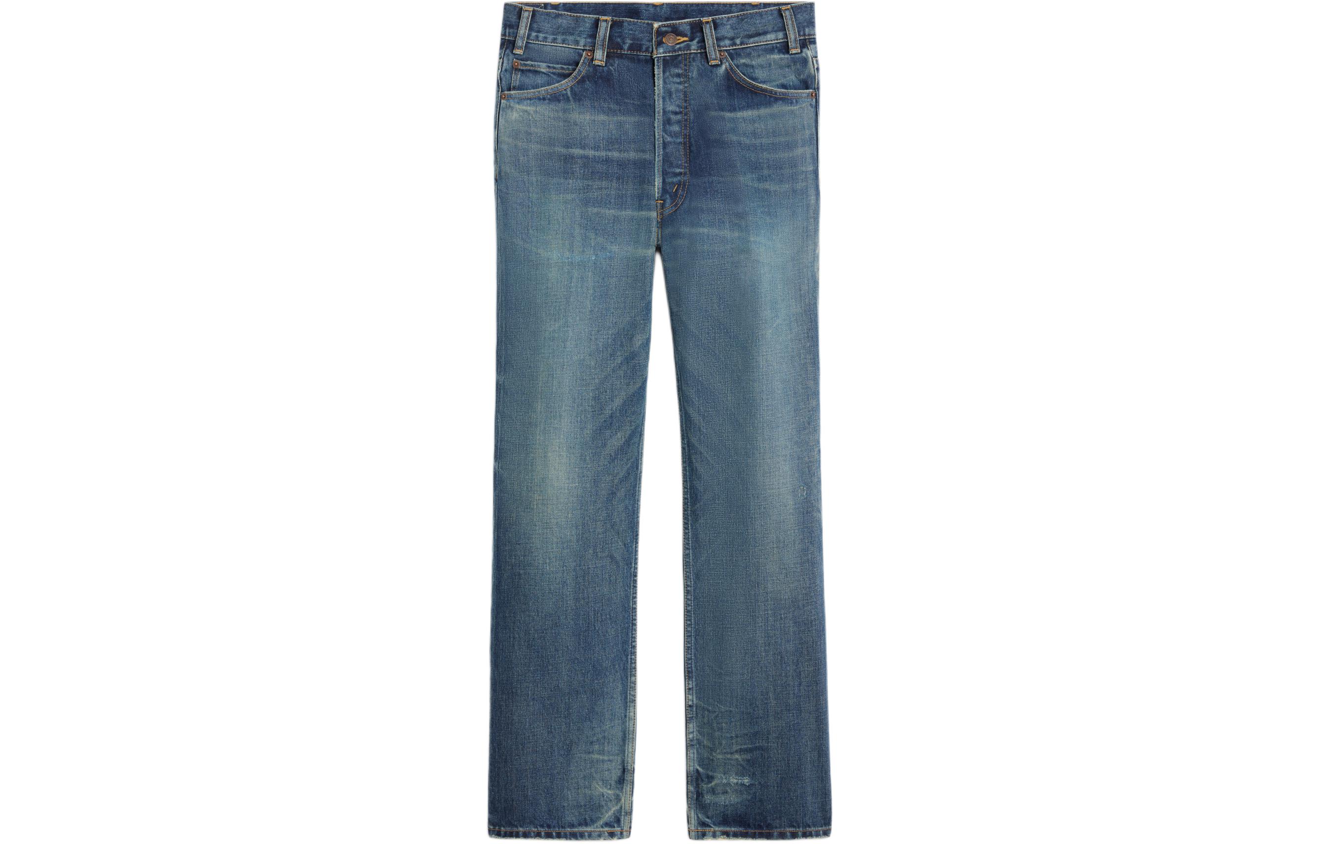 CELINE  Straight-Leg Zipper Pocket Jeans Blue 2N807676X-08SA