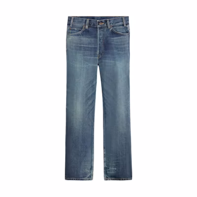 CELINE Straight-Leg Zipper Pocket Jeans Blue 2N807676X-08SA