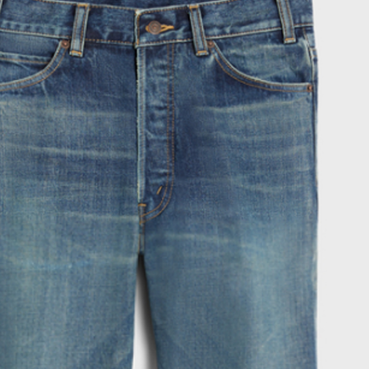 Lookbook CELINE 直筒拉鍊口袋牛仔褲 藍色 2N807676X-08SA