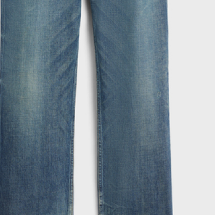 Shop CELINE 直筒拉鍊口袋牛仔褲 藍色 2N807676X-08SA