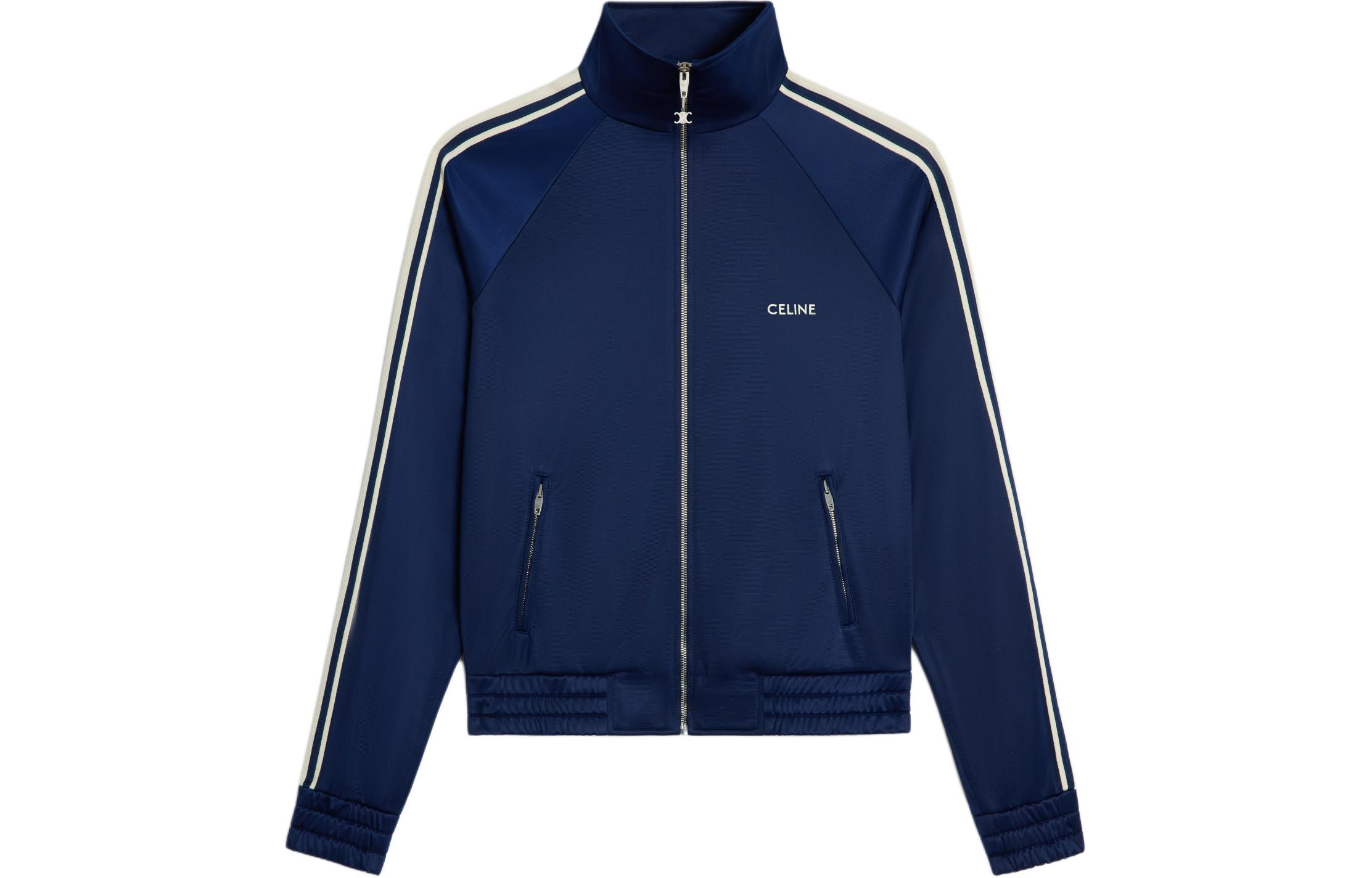 Order CELINE 條紋高領字母拉鍊外套 藍色 2Y98E859W-07OW