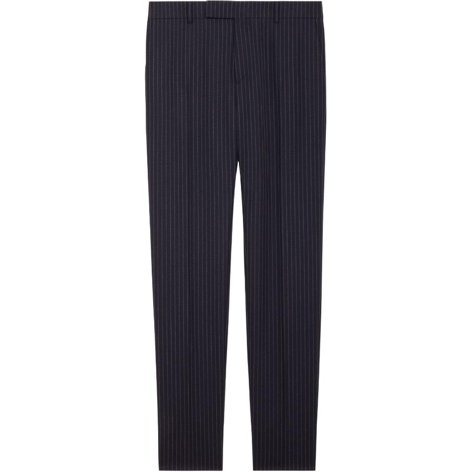 CELINE  Striped Straight-Leg Pants in Navy Pinstripe. 2P085158M-07CN