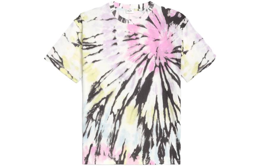 Order CELINE Kaos Pendek Tie-Dye Crewneck Multicolor. 2X59G649V-14PX