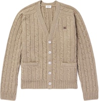 CELINE V-Neck Button-Up Knit Cardigan Light Gray-Brown 2AD5G362W-18LT CELINE V-Neck Button-Up Knit Cardigan Light Gray-Brown 2AD5G362W-18LT