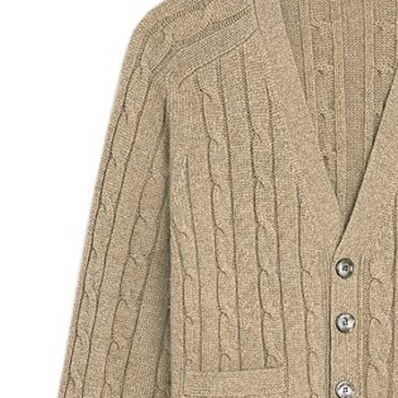 Purchase 셀린느 브이넥 버튼업 니트 가디건 라이트 그레이 브라운 2AD5G362W-18LT