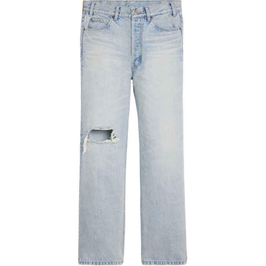 Order CELINE  Washed Distressed Straight-Fit Jeans - Breezy Blue. 2N807629V-08ZY
