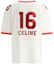 Lookbook CELINE White Crewneck Short Sleeve T-Shirt with Numeric Design. 2X18D818I-27OI
