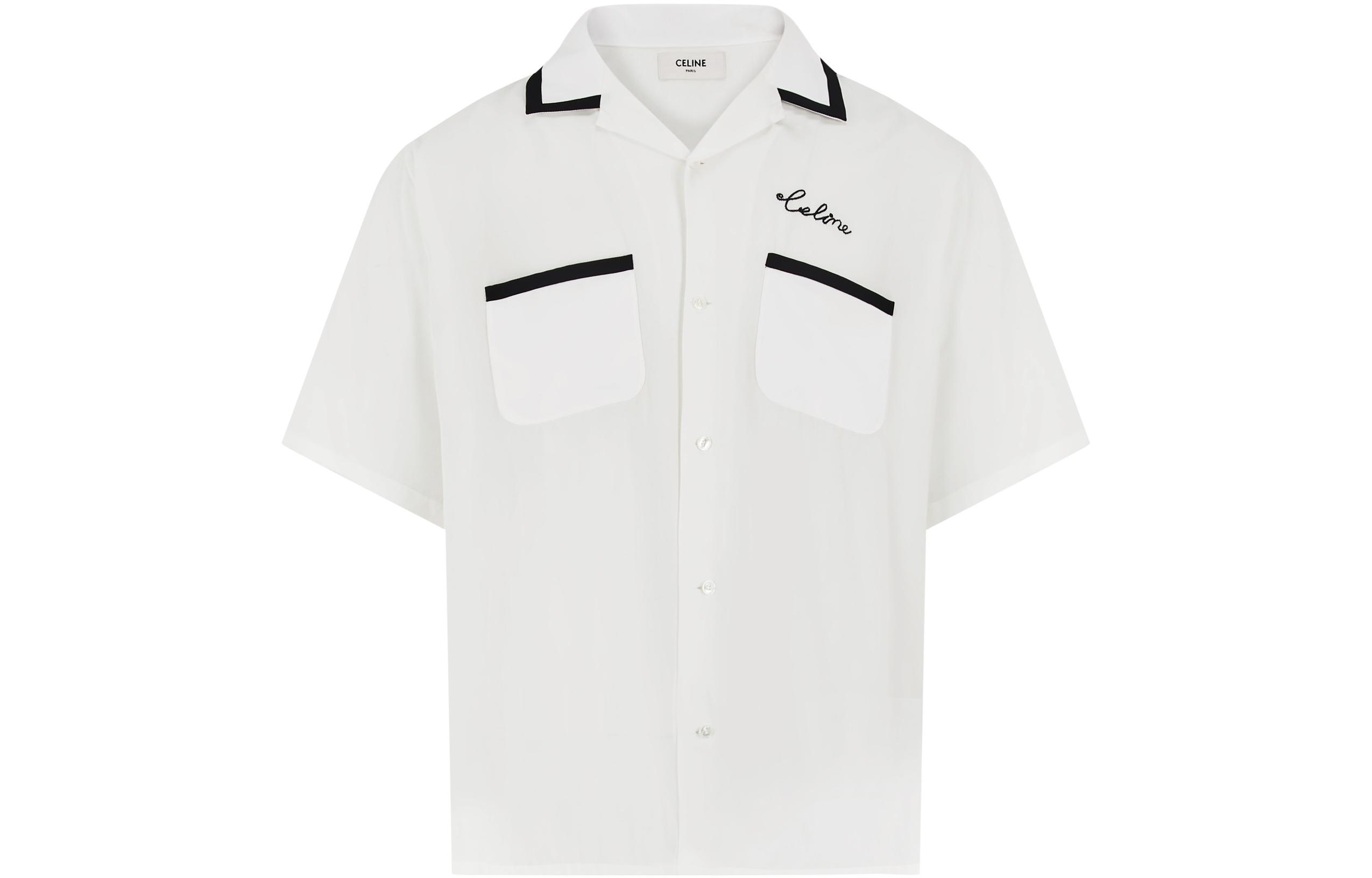 Order CELINE Camiseta Blanca de Manga Corta con Logo y Letras. 2C516852C-01OW