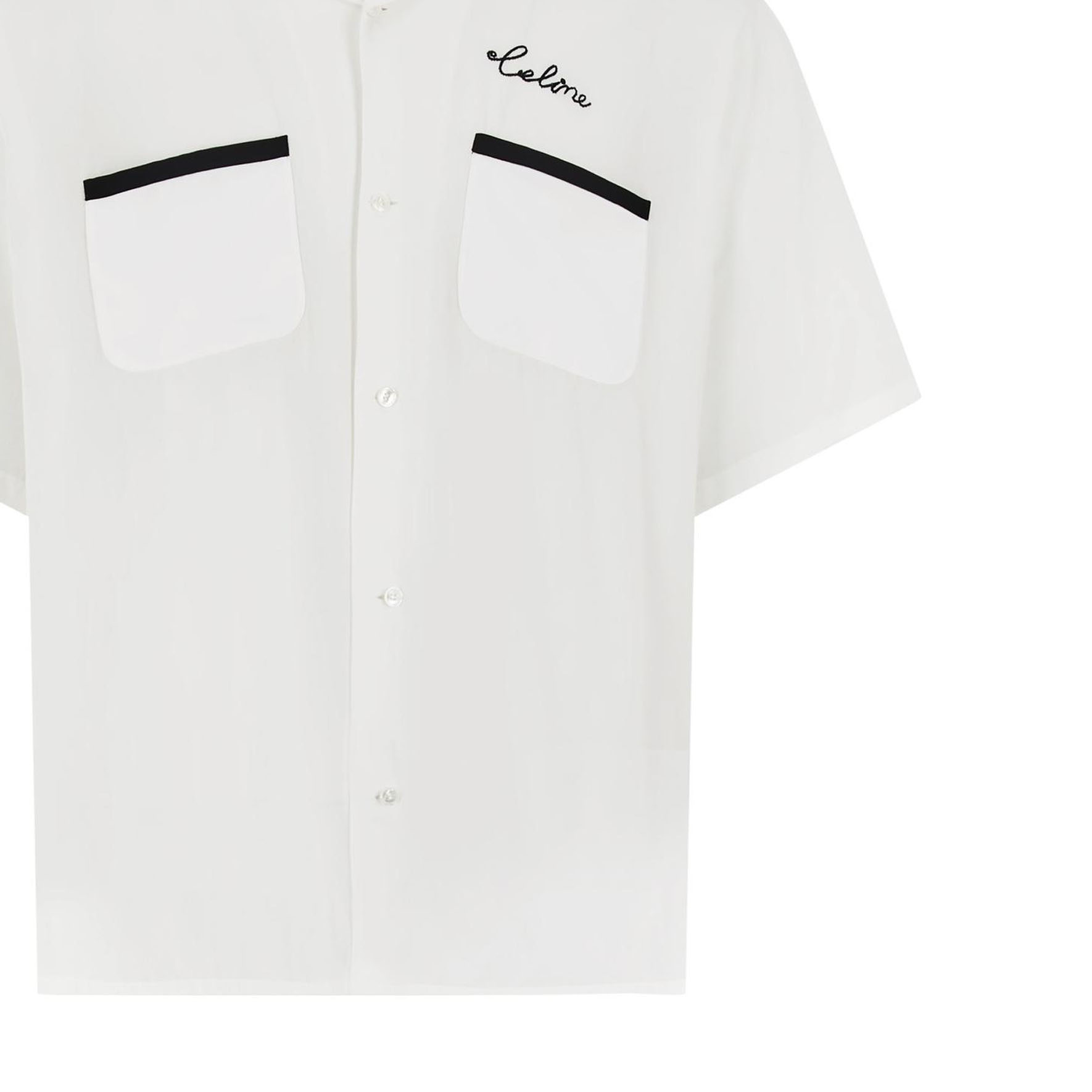 Sizing CELINE Camiseta Blanca de Manga Corta con Logo y Letras. 2C516852C-01OW