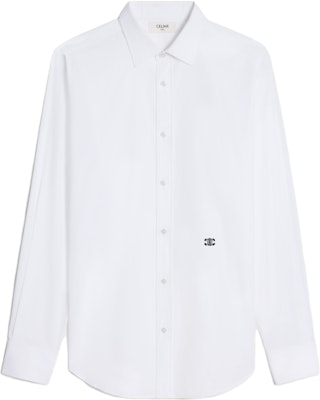 CELINE Kemeja Lengan Panjang Putih Gaya Santai dengan Butang 2C86A091F-01BC Order CELINE Kemeja Lengan Panjang Putih Gaya Santai dengan Butang 2C86A091F-01BC