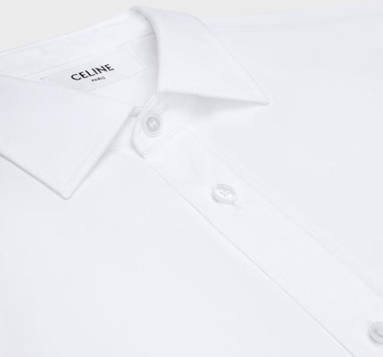 CELINE Kemeja Lengan Panjang Putih Gaya Santai dengan Butang 2C86A091F-01BC Purchase CELINE Kemeja Lengan Panjang Putih Gaya Santai dengan Butang 2C86A091F-01BC