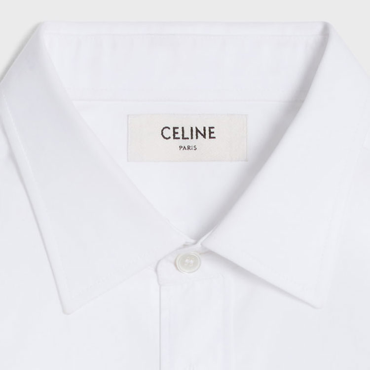 Details for CELINE Kemeja Lengan Panjang Putih Gaya Santai dengan Butang 2C86A091F-01BC