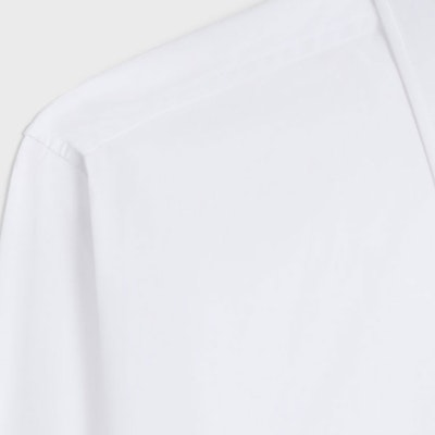 CELINE Kemeja Lengan Panjang Putih Gaya Santai dengan Butang 2C86A091F-01BC Sizing CELINE Kemeja Lengan Panjang Putih Gaya Santai dengan Butang 2C86A091F-01BC