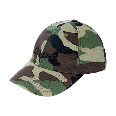 CELINE Alphabet Logo Camouflage Cap - Unisex Couples' Design. 2AU6K494M02MK