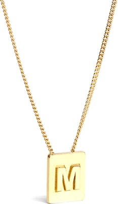 CELINE Kalung Huruf M Tembaga Uniseks Pasangan Emas. 46N0M6BRA-35OR Lookbook CELINE Kalung Huruf M Tembaga Uniseks Pasangan Emas. 46N0M6BRA-35OR