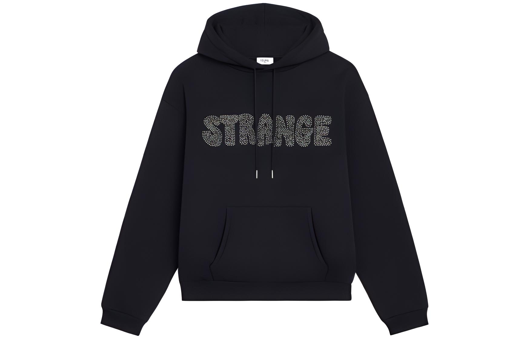 Celine Alphabet Print Oversized Hoodie Unisex Black Long Sleeve 2Y489052H-38NS