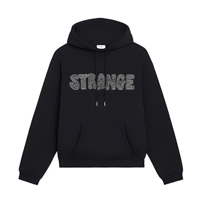 Celine Alphabet Print Oversized Hoodie Unisex Black Long Sleeve 2Y489052H-38NS