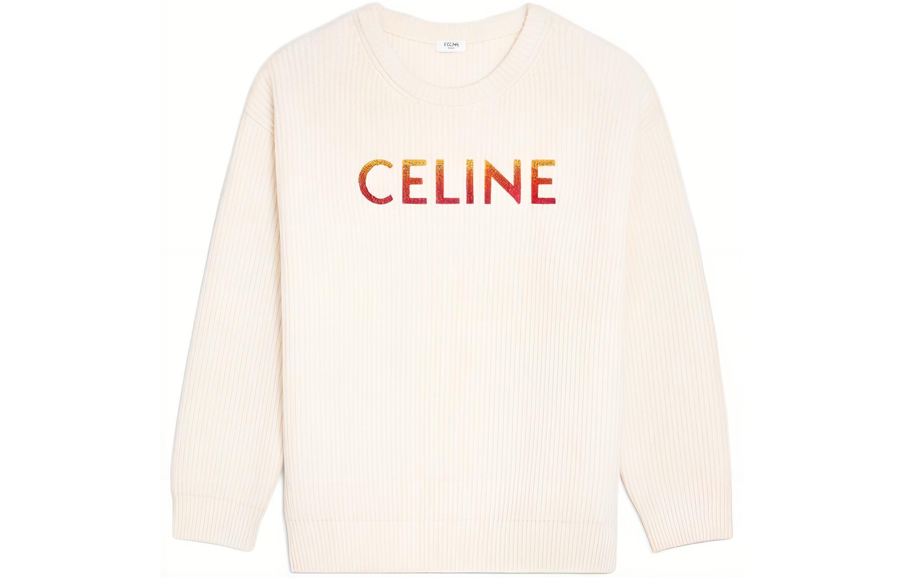 CELINE Alphabet Pullover Sweatshirt Men’s Off-White. 2A09X666Q-01OW