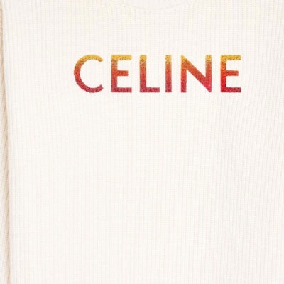 셀린 알파벳 풀오버 스웨트셔츠 남성 오프화이트. 2A09X666Q-01OW Sizing 셀린 알파벳 풀오버 스웨트셔츠 남성 오프화이트. 2A09X666Q-01OW