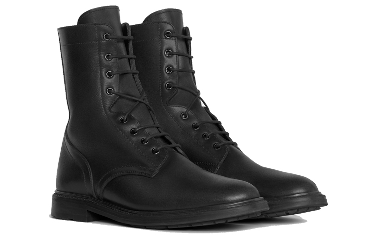 Lookbook CELINE But Kasut Buku Hitam 'Lace-Up Bergaya' 340363551C.38NO