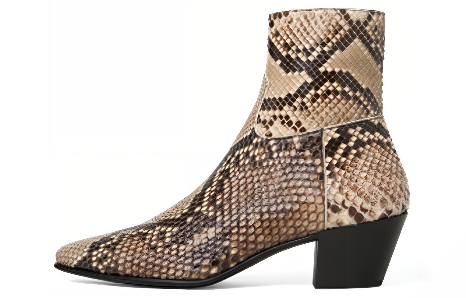 CELINE Ankle Boot 'Natural Shine Snake Leather'