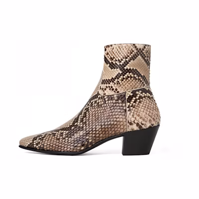 CELINE Ankle Boot 'Natural Shine Snake Leather'