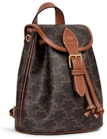Celine Backpack Folco Mini Triomphe Tan Celine Backpack Folco Mini Triomphe Tan