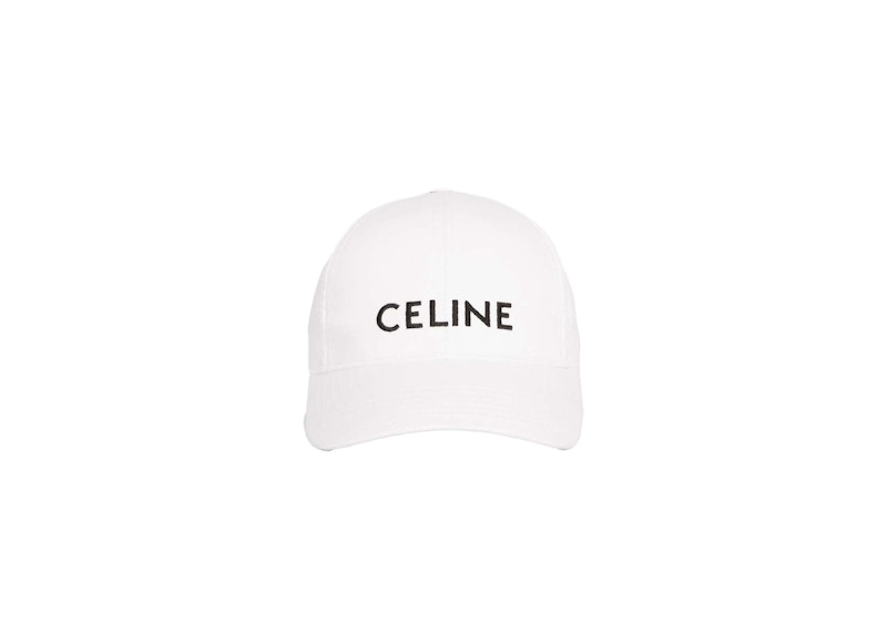 Celine Baseball Cap in Cotton White