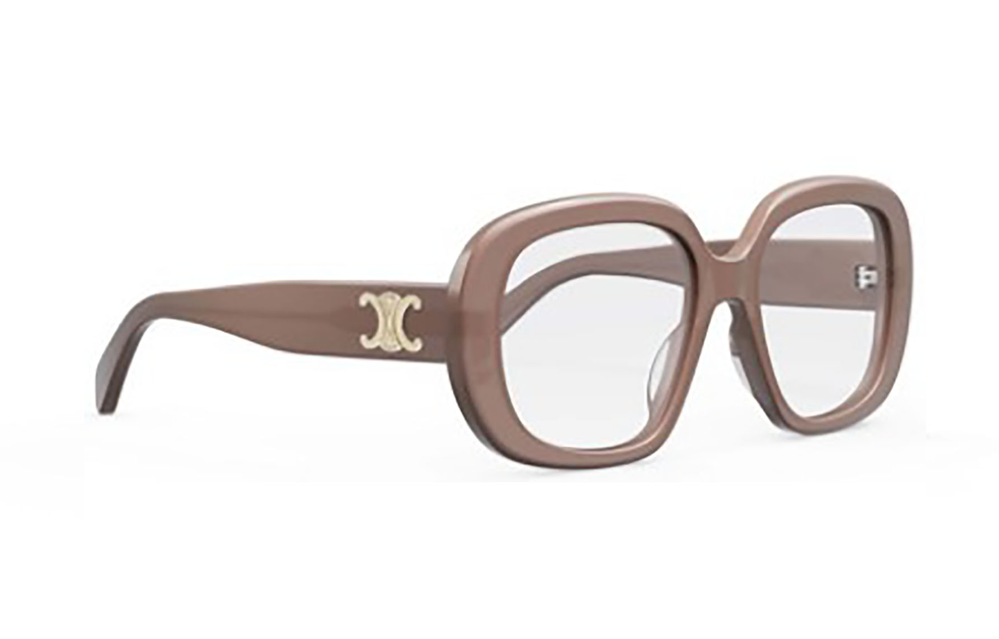 CELINE Beige Square Optical Glasses Unisex with Logo Temples CL50106I045 圖 3
