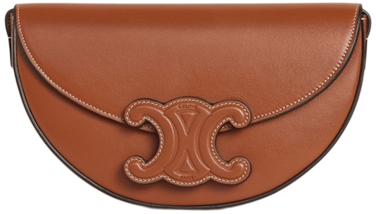 celine-besace-shoulder-bag-triomphe-embroidery-tan