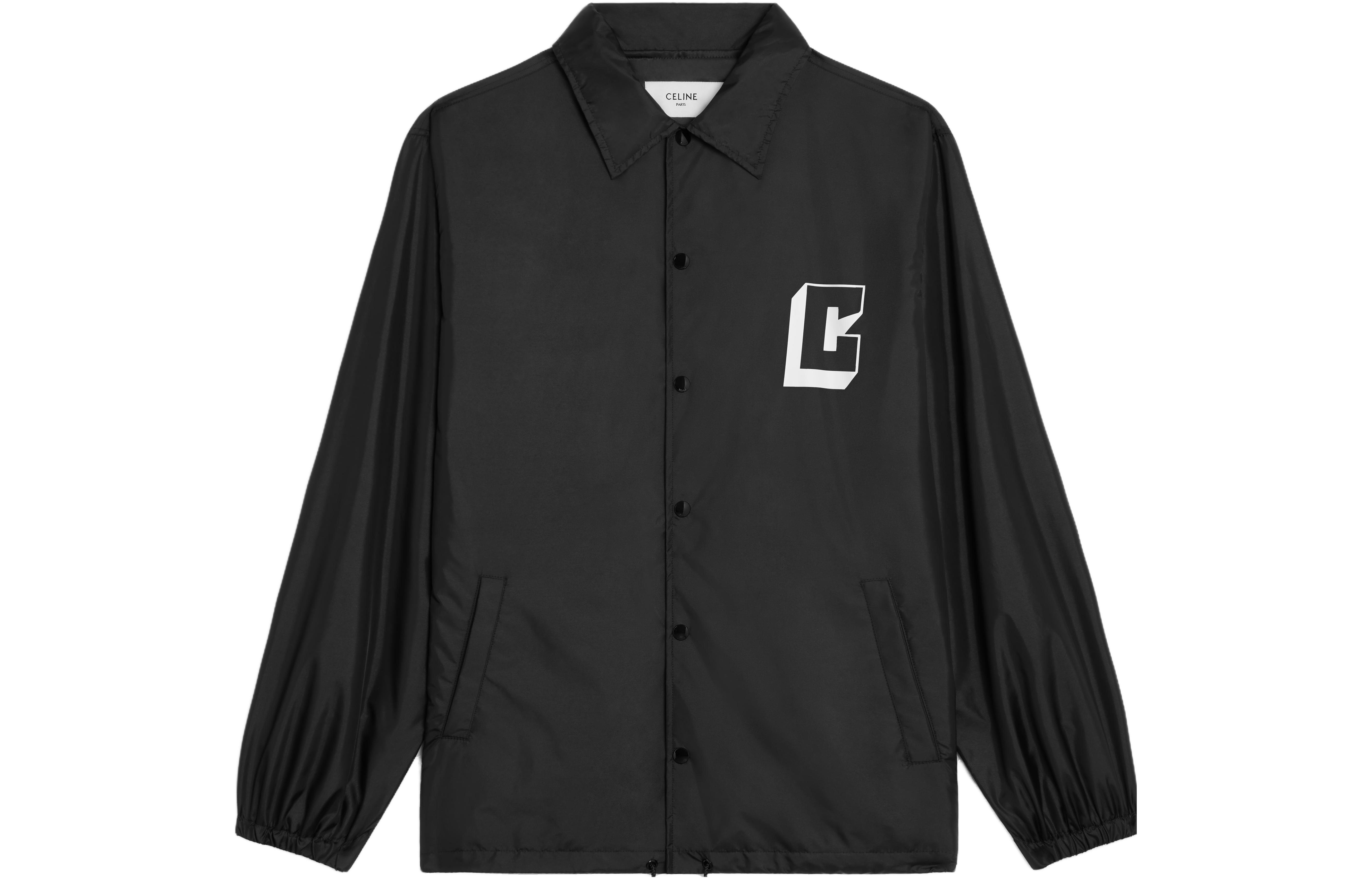 Celine Black Alphabet Print Long-Sleeve Jacket 2W36A495M-38NO