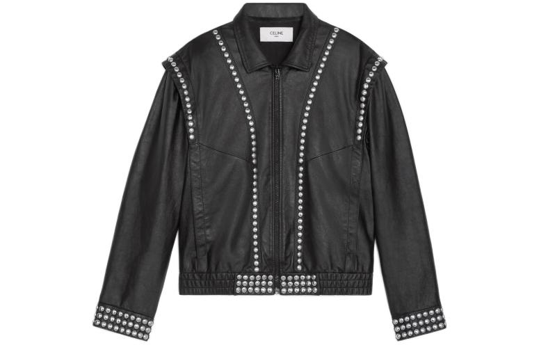 Celine Black Calfskin Zipper Jacket 2EC52599E-38NO