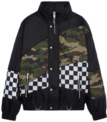 CELINE Black Camo Plaid Zip-Up Loose Fit Jacket. 2W403455O-38NO Order CELINE Black Camo Plaid Zip-Up Loose Fit Jacket. 2W403455O-38NO