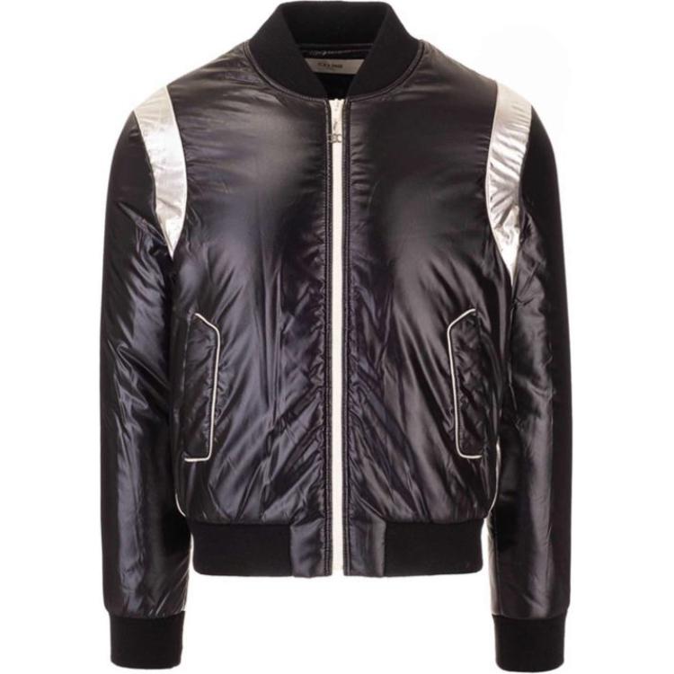 Celine Black Colorblock Baseball Collar Zip-Up Jacket 2W236593L-38NS